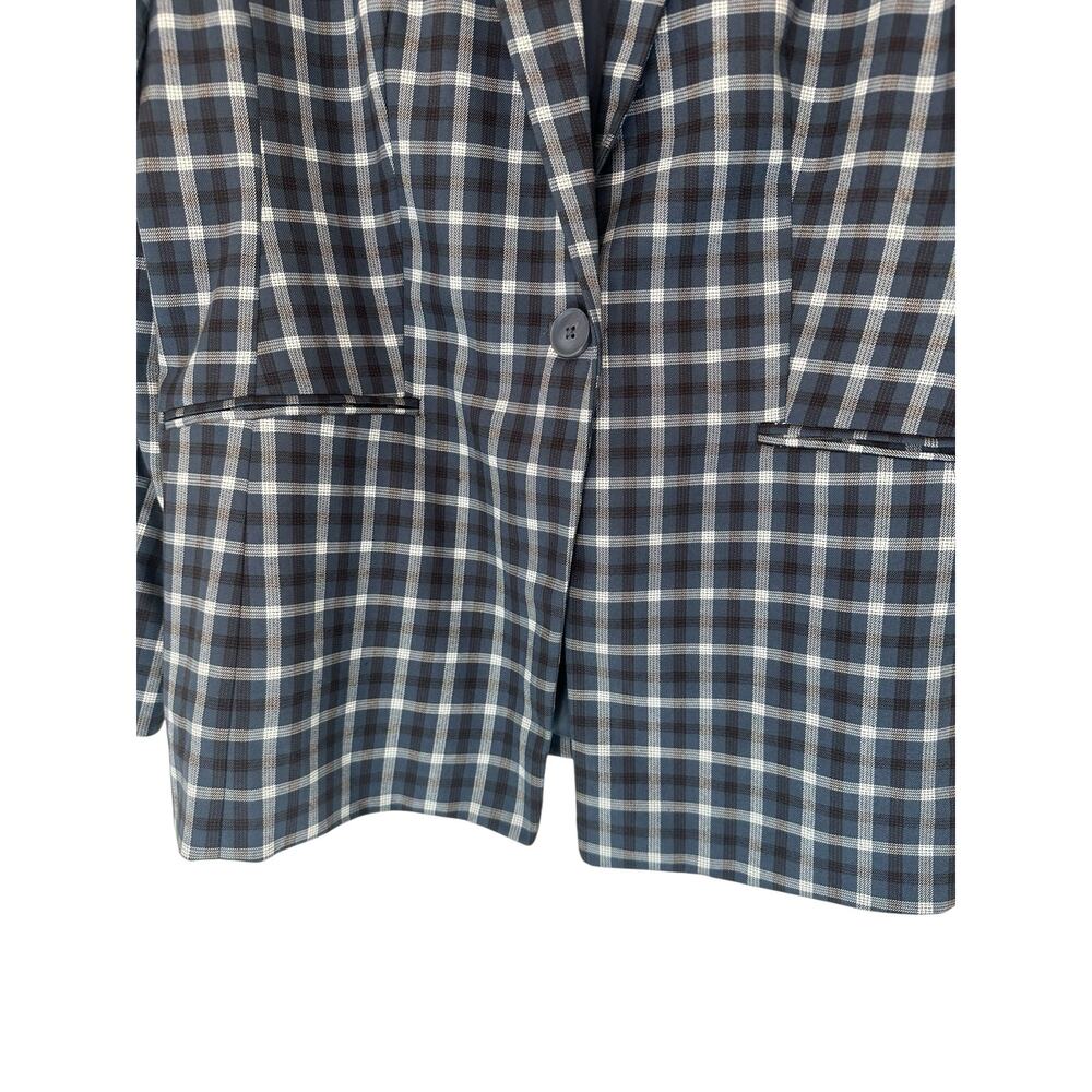 The Limited Plus Blue White‎ Black Office Career Work Business Blazer Size 16W - Picture 6 of 12